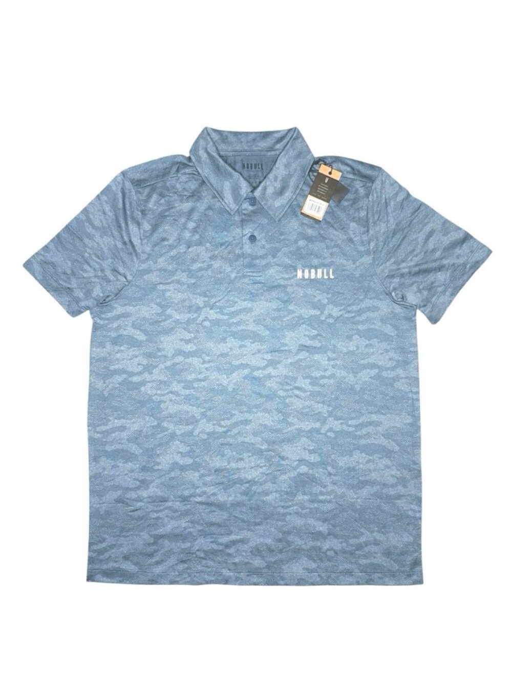 NOBULL Men’s Light Blue Camo Polo
